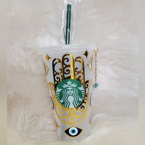 Custom Starbucks cold cup - Evil Eye